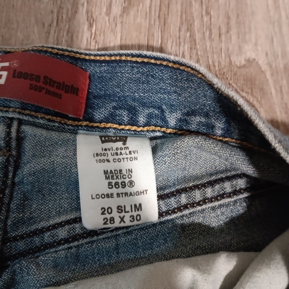 Levi denim jeans loose straight size 20 slim - Picture 4 of 6
